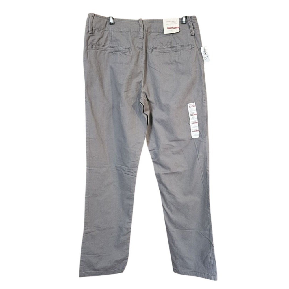 Old Navy Gray Khakis Mens Pants 31 X 32   Broken Straight Droit Aspect Porte NEW